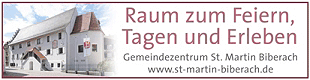 Banner St. Martin Biberach, Raum zum Feiern, Tagen und erleben
